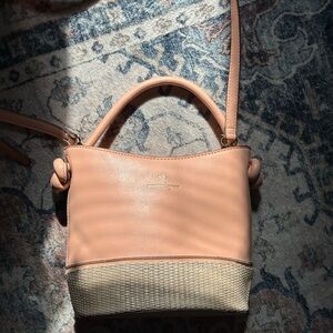 Nanette Lepore Peach and Cream Crossbody Bag